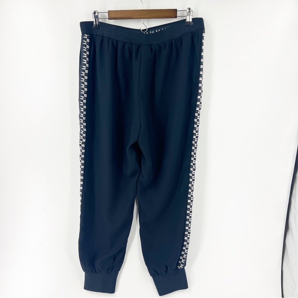 ✅ Ted Baker London Black Elastic Waist Pull-On Side Panel Detail Jogger SIZE 5 L
